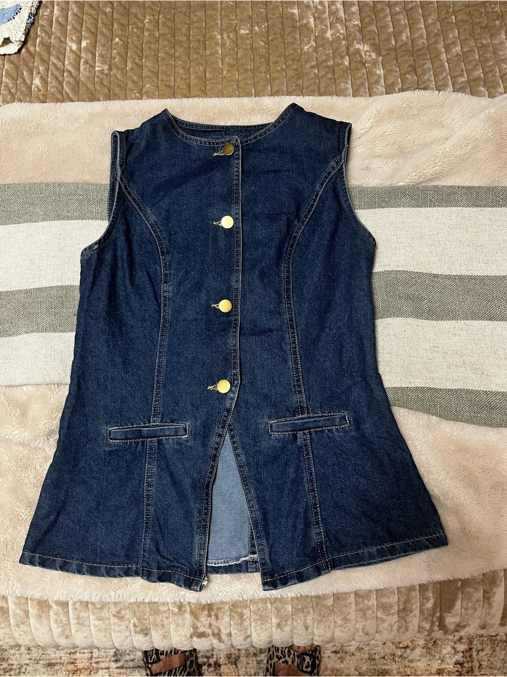 Ladies denim vest - size small
